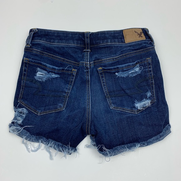 American Eagle Distressed High Rise Shortie Shorts - Picture 7 of 7